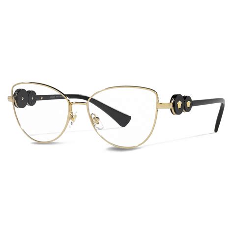versace black and gold eyeglasses